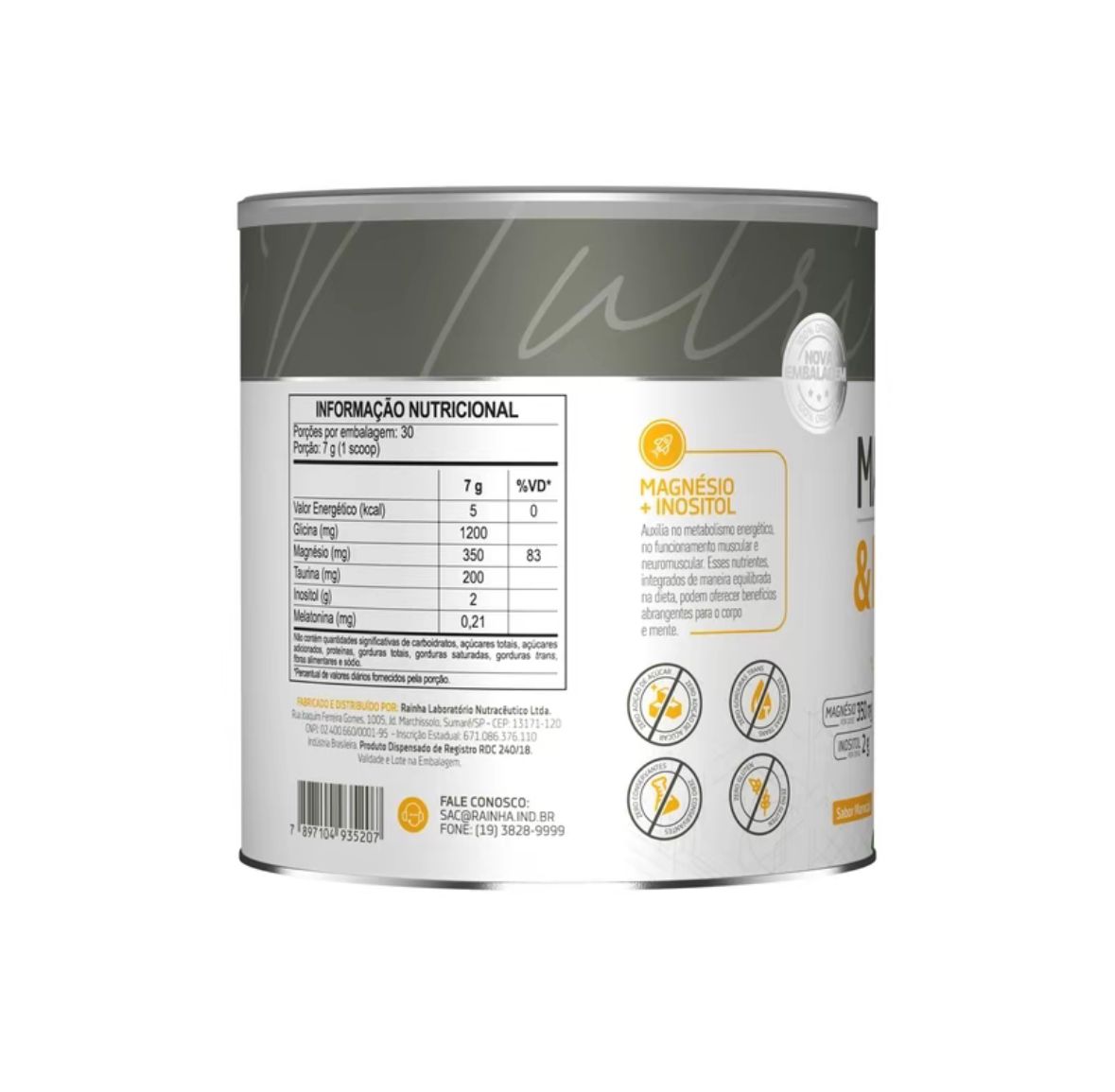 Suplemento de Magnésio e Inositol 210g Bodyaction