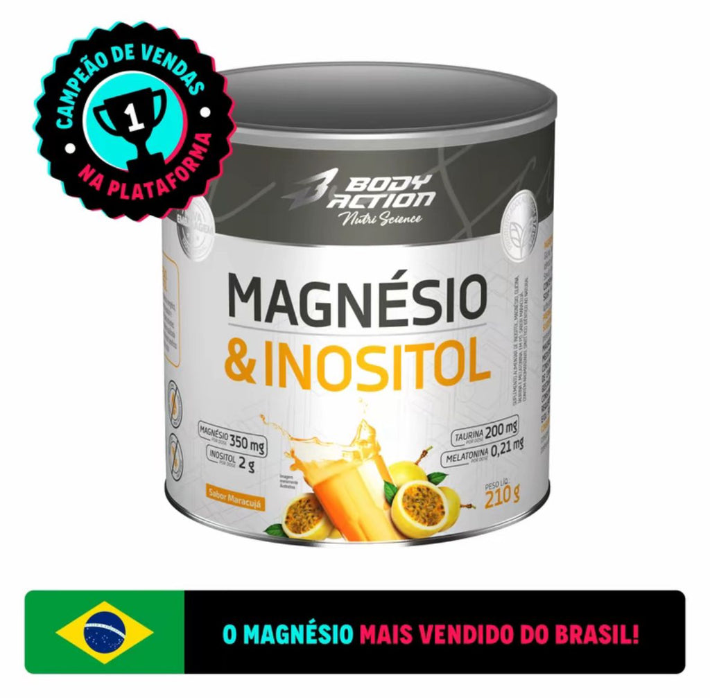 Suplemento de Magnésio e Inositol 210g Bodyaction